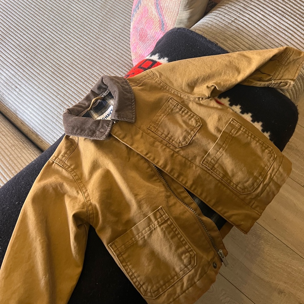 Old Navy Plaid Jacket with Corduroy Collar